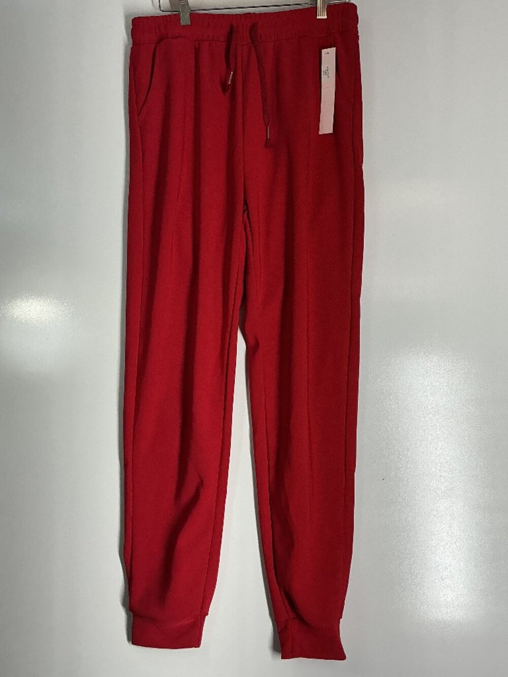New Mix Buttery Soft Stretch Jogger Pants Red XL Drawstring Side Pockets NWT - Picture 2 of 8